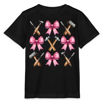Coquette noeud sculpteur Sculpteur maman ruban - T-shirt bio MINI CREATOR Stanley/Stella Enfant - noir - Devant - Mikhail (115cm)