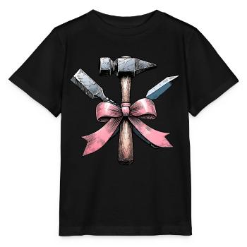 Coquette noeud sculpteur sculpteur maman ruban rose - T-shirt bio MINI CREATOR Stanley/Stella Enfant - noir - Devant - Mikhail (115cm)
