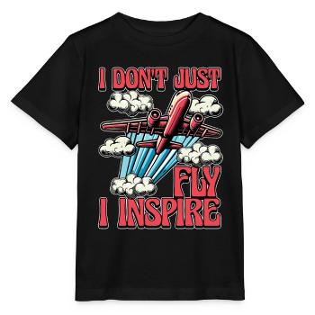 Flight Instructor I Don't Just Fly Pilot School - Stanley/Stella Kinder T-Shirt MINI CREATOR  - Schwarz - Vorne - Mikhail (115cm)