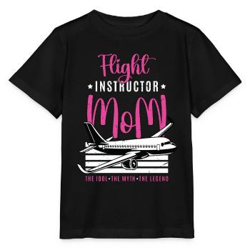 Instructeur de vol Maman L’Idole Hôtesse de l’air - T-shirt bio MINI CREATOR Stanley/Stella Enfant - noir - Devant - Mikhail (115cm)