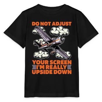 Aerobatic Pilot Do Not Adjust Your Screen Aviation - Stanley/Stella Kinder T-Shirt MINI CREATOR  - Schwarz - Vorne - Mikhail (115cm)