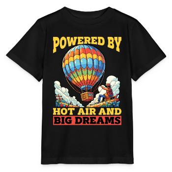Montgolfière propulsée par un montgolfière - T-shirt bio MINI CREATOR Stanley/Stella Enfant - noir - Devant - Mikhail (115cm)