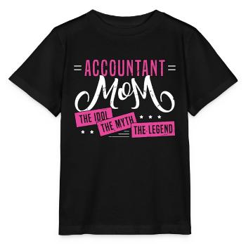 Comptable Maman L’idole Le mythe Analyse des données - T-shirt bio MINI CREATOR Stanley/Stella Enfant - noir - Devant - Mikhail (115cm)