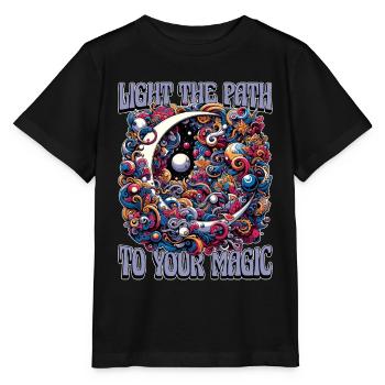 Astrologer Light The Path To Your Fortune Telling - Stanley/Stella MINI CREATOR Kids’ T-Shirt - black - Front - Mikhail (115cm)