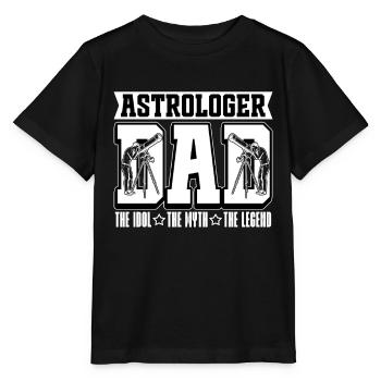 Astrologue Papa L’idole Le mythe L’astronome - T-shirt bio MINI CREATOR Stanley/Stella Enfant - noir - Devant - Mikhail (115cm)