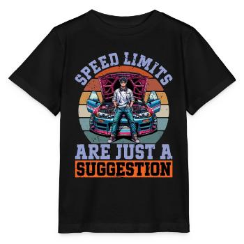 Les limites de vitesse des courses automobiles ne sont qu’un pilote de course - T-shirt bio MINI CREATOR Stanley/Stella Enfant - noir - Devant - Mikhail (115cm)