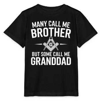 Maçon Maçon Maçon Camo Franc-maçon Grand-père - T-shirt bio MINI CREATOR Stanley/Stella Enfant - noir - Devant - Mikhail (115cm)