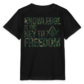 Maçon Maçon Maçon Camo Franc-maçon - T-shirt bio MINI CREATOR Stanley/Stella Enfant - noir - Devant - Mikhail (115cm)