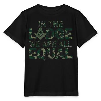 Maçon Maçon Maçon Camo Franc-maçon - T-shirt bio MINI CREATOR Stanley/Stella Enfant - noir - Devant - Mikhail (115cm)