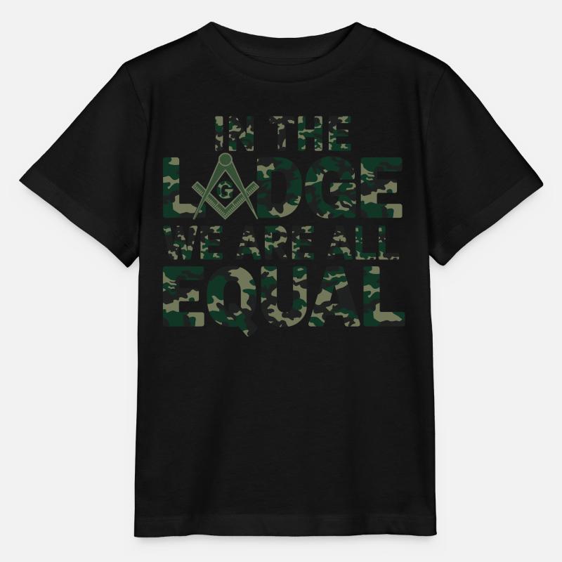 Maçon Maçon Maçon Camo Franc-maçon - T-shirt bio MINI CREATOR Stanley/Stella Enfant - noir