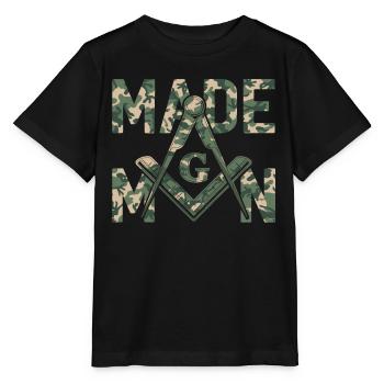 Fait Homme Maçon Maçon Maçon Camo Franc-maçon - T-shirt bio MINI CREATOR Stanley/Stella Enfant - noir - Devant - Mikhail (115cm)