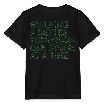 Maçon Maçon Maçon Camo Franc-maçon - T-shirt bio MINI CREATOR Stanley/Stella Enfant - noir - Devant - Mikhail (115cm)