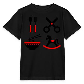 Bébé avec un contraste élevé - T-shirt bio MINI CREATOR Stanley/Stella Enfant - noir - Devant - Mikhail (115cm)