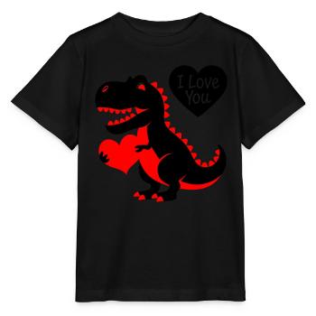 Baby-t-rex à contraste élevé - T-shirt bio MINI CREATOR Stanley/Stella Enfant - noir - Devant - Mikhail (115cm)