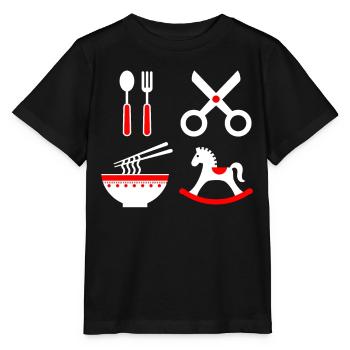 Bébé avec un contraste élevé - T-shirt bio MINI CREATOR Stanley/Stella Enfant - noir - Devant - Mikhail (115cm)