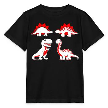 Bébés dinosaures contrastés - T-shirt bio MINI CREATOR Stanley/Stella Enfant - noir - Devant - Mikhail (115cm)