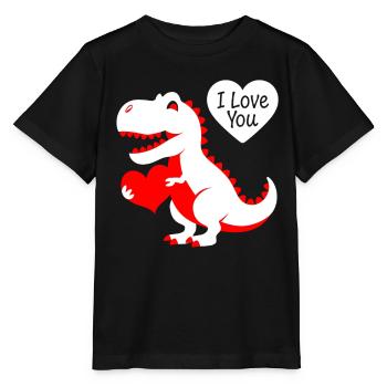 Baby-t-rex à contraste élevé - T-shirt bio MINI CREATOR Stanley/Stella Enfant - noir - Devant - Mikhail (115cm)