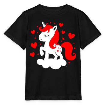 Bébé licorne contrastée - T-shirt bio MINI CREATOR Stanley/Stella Enfant - noir - Devant - Mikhail (115cm)