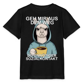 Écarte-toi de mon chemin, contact social inutile - T-shirt bio MINI CREATOR Stanley/Stella Enfant - noir - Devant - Mikhail (115cm)