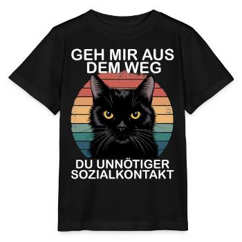 Écarte-toi de mon chemin, contact social inutile - T-shirt bio MINI CREATOR Stanley/Stella Enfant - noir - Devant - Mikhail (115cm)