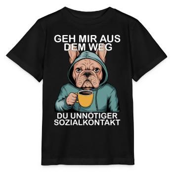 Contact social inutile Drôle de français - T-shirt bio MINI CREATOR Stanley/Stella Enfant - noir - Devant - Mikhail (115cm)