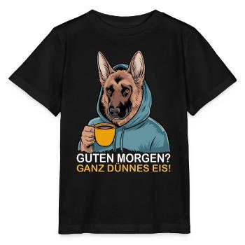 Bonjour très mince glace drôle allemand - T-shirt bio MINI CREATOR Stanley/Stella Enfant - noir - Devant - Mikhail (115cm)