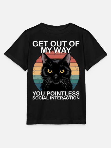Funny Black Cat - Stanley/Stella MINI CREATOR Kids’ T-Shirt - black