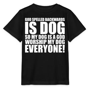 Christus Christliche Gott Theologie Hund - Stanley/Stella Kinder T-Shirt MINI CREATOR  - Schwarz - Vorne - Mikhail (115cm)