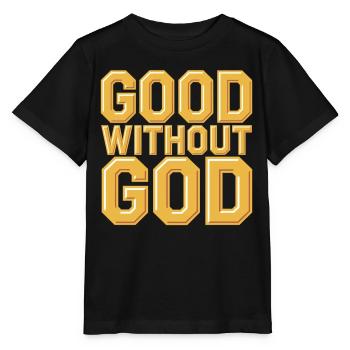 Athéisme athée Le bien sans Dieu - T-shirt bio MINI CREATOR Stanley/Stella Enfant - noir - Devant - Mikhail (115cm)
