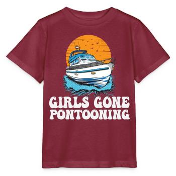 Girls Gone Pontooning Girls Trip Drinking Party - T-shirt bio MINI CREATOR Stanley/Stella Enfant - bordeaux - Devant - Kain (125cm)