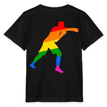 Boxer LGBT Ally - Stanley/Stella MINI CREATOR Kids’ T-Shirt - black - Front - Mikhail (115cm)