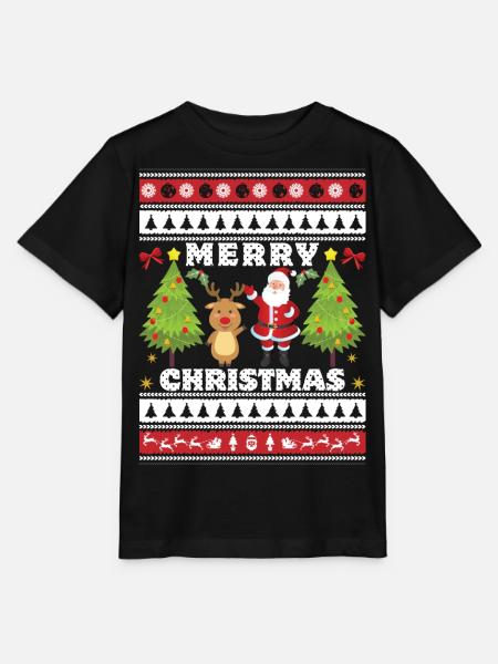 Merry Christmas Frohe Weihnachten - Stanley/Stella Kinder T-Shirt MINI CREATOR - Schwarz