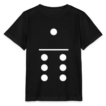 Domino Gruppenkostüm 1 6 Fasching Geschenk T-Shirt - Stanley/Stella Kinder T-Shirt MINI CREATOR  - Schwarz - Vorne - Mikhail (115cm)