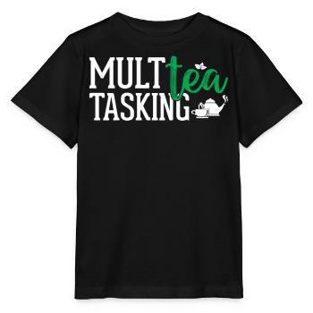 Tea Lover - Multea Tasking - Stanley/Stella MINI CREATOR Kids’ T-Shirt - black - Front - Mikhail (115cm)