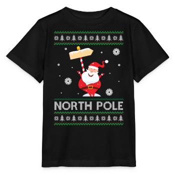 Pole Dancing Santa Claus Pun Joke - North Pole - Stanley/Stella MINI CREATOR Kids’ T-Shirt - black - Front - Mikhail (115cm)