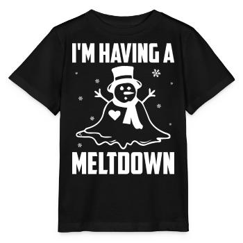 Bonhomme de neige - Je m’effondre - T-shirt bio MINI CREATOR Stanley/Stella Enfant - noir - Devant - Mikhail (115cm)