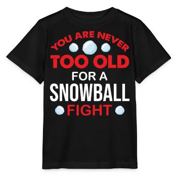 Bataille de boules de neige - Je ne peux pas avoir de bataille de boules de neige - T-shirt bio MINI CREATOR Stanley/Stella Enfant - noir - Devant - Mikhail (115cm)