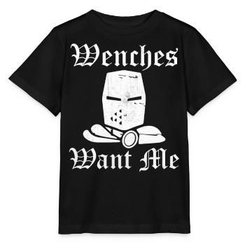 Ren Fair Renaissance Festival Saying - Wenches Wan - Stanley/Stella MINI CREATOR Kids’ T-Shirt - black - Front - Mikhail (115cm)