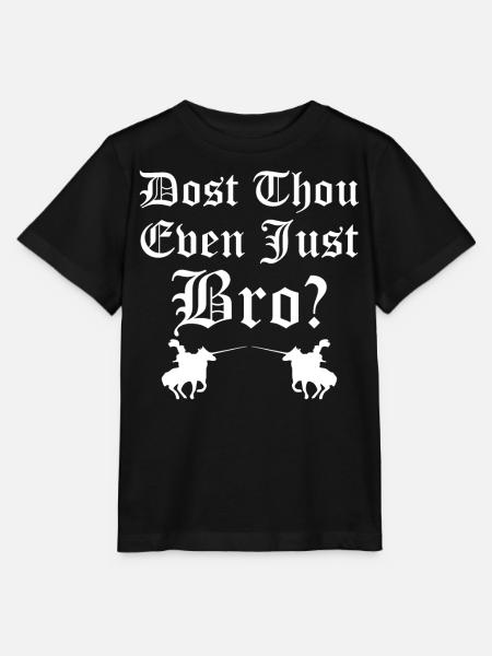 Ren Fair Saying Slogan - Dost Thou Even Joust Bro? - Stanley/Stella T-shirt MINI CREATOR til børn - sort