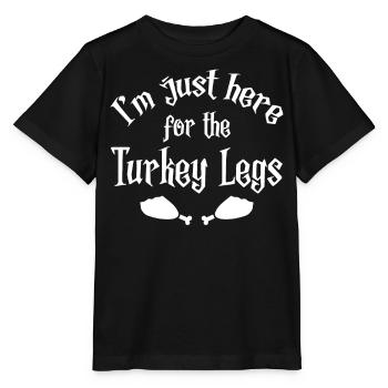 Ren Fair Saying Slogan - I'm Just Here For The Tur - Stanley/Stella MINI CREATOR Kids’ T-Shirt - black - Front - Mikhail (115cm)