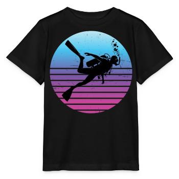 Diver Diver Hommes Scuba Diver Plongée sous-marine - T-shirt bio MINI CREATOR Stanley/Stella Enfant - noir - Devant - Mikhail (115cm)