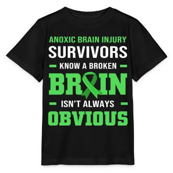 Brain injury stroke - Stanley/Stella MINI CREATOR Kids’ T-Shirt - black - Front - Mikhail (115cm)