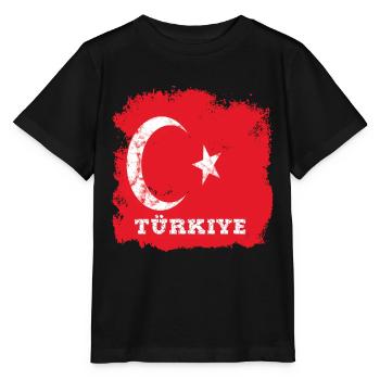 Drapeau turc - T-shirt bio MINI CREATOR Stanley/Stella Enfant - noir - Devant - Mikhail (115cm)