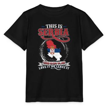 Serbien - Stanley/Stella Kinder T-Shirt MINI CREATOR  - Schwarz - Vorne - Mikhail (115cm)
