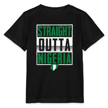 Straight Outta Nigeria - T-shirt bio MINI CREATOR Stanley/Stella Enfant - noir - Devant - Mikhail (115cm)