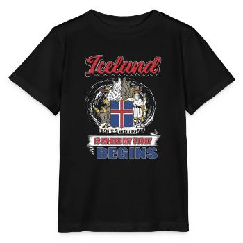 Islande - T-shirt bio MINI CREATOR Stanley/Stella Enfant - noir - Devant - Mikhail (115cm)