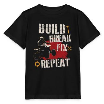 Geländewagen Vierradantrieb - Stanley/Stella Kinder T-Shirt MINI CREATOR  - Schwarz - Vorne - Mikhail (115cm)