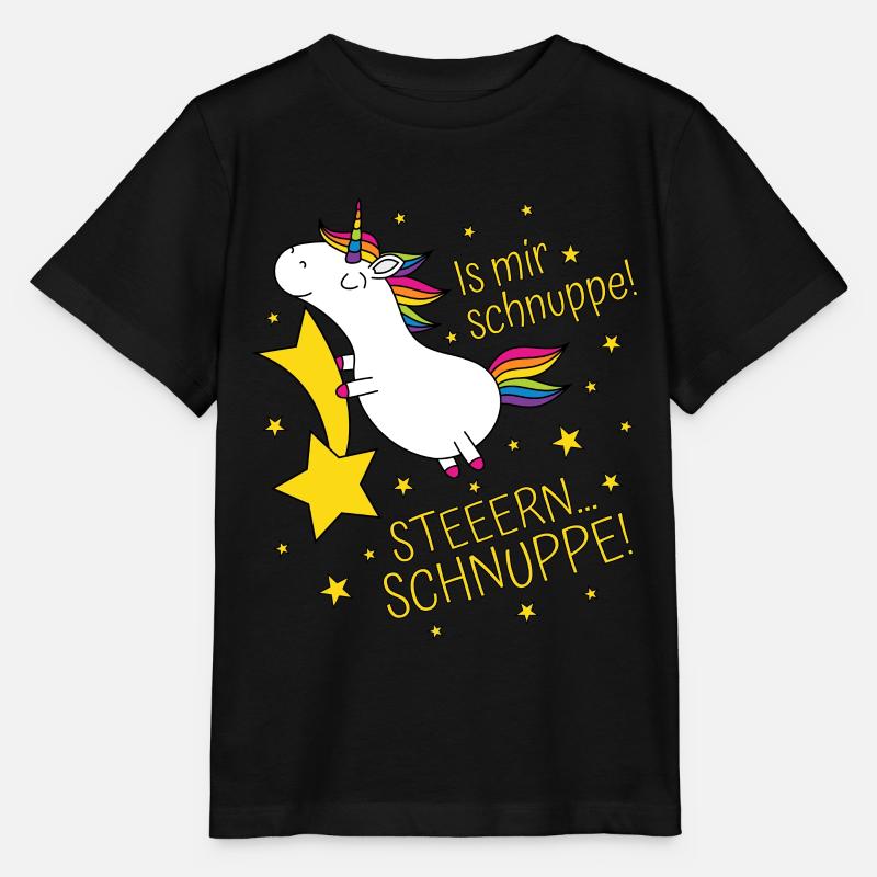 Einhorn Sprüche Is Mir Schnuppe Steeern...Schnuppe - Stanley/Stella Kinder T-Shirt MINI CREATOR  - Schwarz