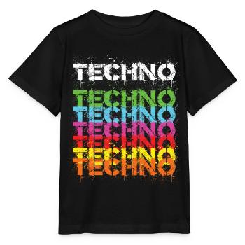 Techno Techno Techno Freak Techno Musique - T-shirt bio MINI CREATOR Stanley/Stella Enfant - noir - Devant - Mikhail (115cm)