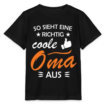 Grandma Omi Cool Grandma Gift Grandma Grandmas - Stanley/Stella MINI CREATOR Kids’ T-Shirt - black - Front - Mikhail (115cm)